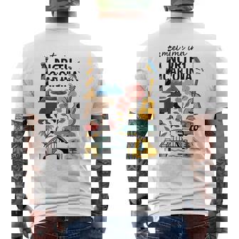 Meet Me In North Carolina Cute US State Travel Retro Men's Back Print T-Shirt | Mazezy