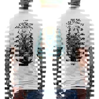 Merry Krampus Vintage Creepy Alt Christmas Spirit Of Krampus Men's T-shirt Back Print - Monsterry