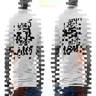 Metalero Desde Bebé Rockeando Con Mamá Como Un Pro Camiseta Hombre Estampado Espalda - Regaloses