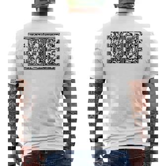 Mf イニシャルm F 名前 姓 オノマスティクス オノマトジー メンズTシャツ バックプリント - Kawaiitshirt