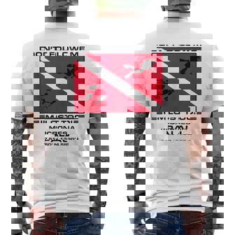 Micronesia Palau Scuba Diver Down Flag Scuba Diving Tank Top Men's Back Print T-Shirt | Mazezy