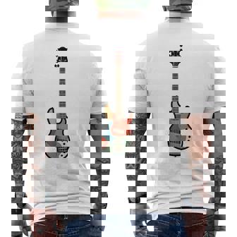 Minimalist Bass Guitar Music Lovers Musicians Men's Back Print T-Shirt | Mazezy