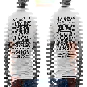 Mom Of A Freaking Awesome Handball Player Handball Mama Men's Back Print T-Shirt | Mazezy