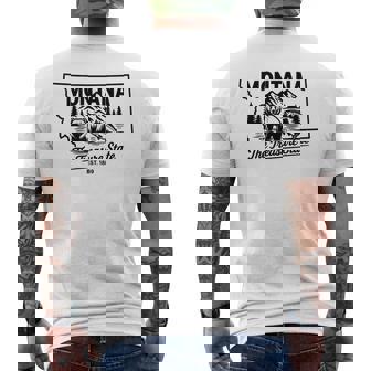 Montana The Treasure State Est 1889 Men's Back Print T-Shirt | Mazezy