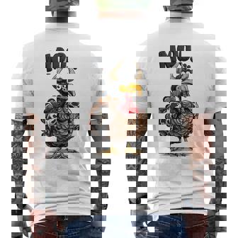 Moo Turkey Cow Vintage Men's Back Print T-Shirt | Mazezy