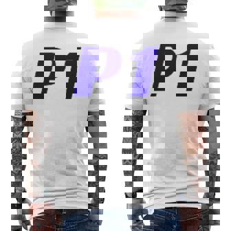 Motorsport P1 Racing Men's Back Print T-Shirt | Mazezy