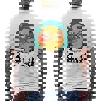 Mountain Biking Fun Bike In The Mountains Tee Men's Back Print T-Shirt | Mazezy