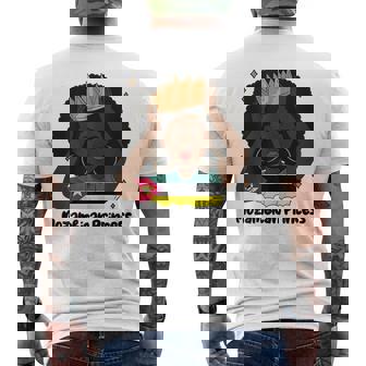 Mozambican Princess Afro Hair Mozambique Roots Men's Back Print T-Shirt | Mazezy