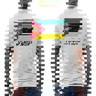 Mozambique Flag Mozambique Team Fan Jersey Men's Back Print T-Shirt | Mazezy