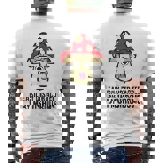 Mushroom Hunting Foraging Easily Distracted By Mushrooms Men's Back Print T-Shirt | Mazezy