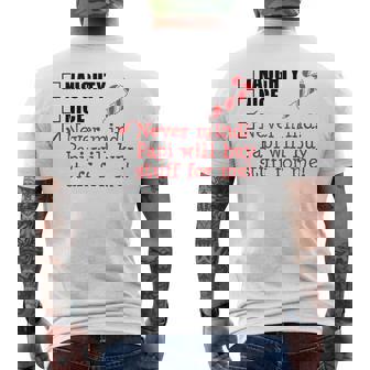 Naughty Nice List Papi Will Buy It Grandchild Men's Back Print T-Shirt | Mazezy