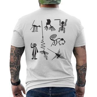 Nazca Lines 古代ufoエイリアン地球外生命アートtシャツ メンズTシャツ バックプリント - Kawaiitshirt