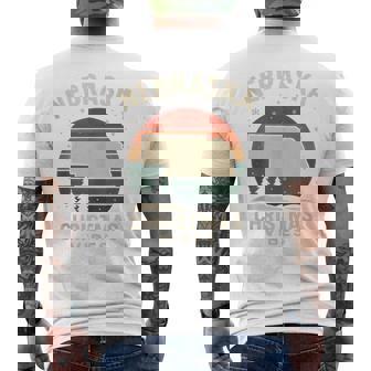 Nebraska Vibes Shirt Retro Circle NE State Xmas Scene Tank Top Men's Back Print T-Shirt | Mazezy