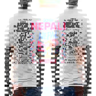 Nepal Culture Outfit Idea For Kids Nepalese Nepali Flag Men's Back Print T-Shirt | Mazezy