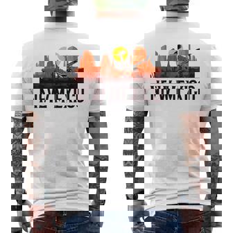 New Mexico Desert Vibes Pride Roadrunner Men's Back Print T-Shirt | Mazezy