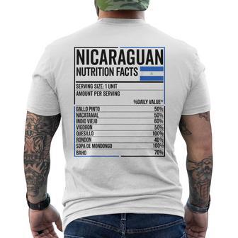 Nicaraguan Nutrition Facts Nica Camiseta Nicaragua Nicayo Men's T-shirt Back Print - Thegiftio UK