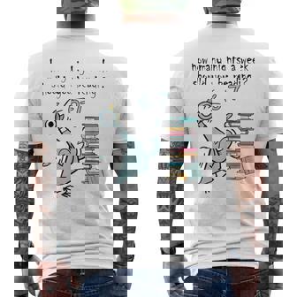 How Many Nights A Week Should You Be Reading Teacher 6-7 Men's Back Print T-Shirt | Mazezy