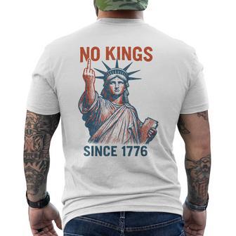 No Kings Since 1776 4Th Of July Statue Of Liberty Men's T-shirt Back Print - Thegiftio