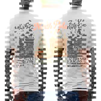 North Pole Readers Club Christmas Cozy Fireplace Book Lover Men's T-shirt Back Print | Seseable CA