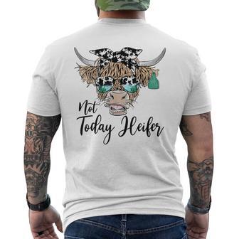 Not Today Heifer Vintage Lady Cow Ladies Heifer Men's T-shirt Back Print - Thegiftio UK