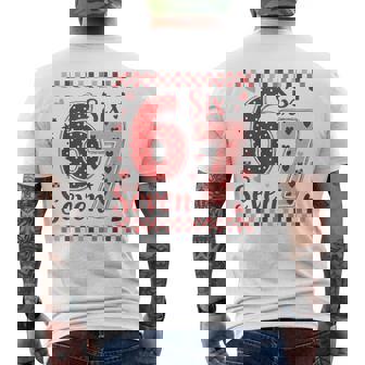 Number 67 Full Of Hearts Cute Pattern 67 Valentines Day Men's Back Print T-Shirt | Mazezy