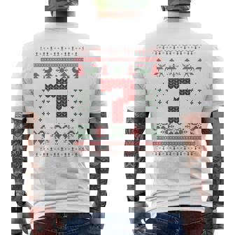 Number 7 Santa Ugly Christmas Men's T-shirt Back Print - Monsterry