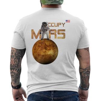 Occupy Mars Planète Espacecience Astronomie Enseignant T-shirt imprimé au dos - Cadeauxyz