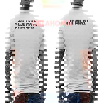 Oklahoma Throwback Classic Men's Back Print T-Shirt | Mazezy