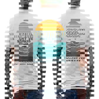 Okoboji Sunset Waves Shirt Vintage Iowa Great Boat Men's Back Print T-Shirt | Mazezy