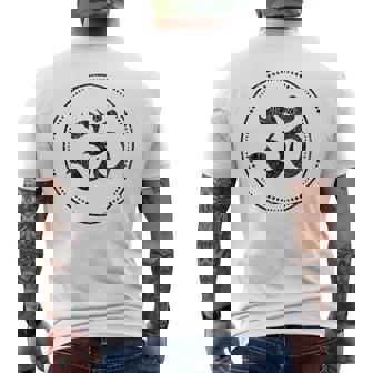 Om スピリチュアルシンボル ヨガ 瞑想 オーム メンズTシャツ バックプリント - Kawaiitshirt