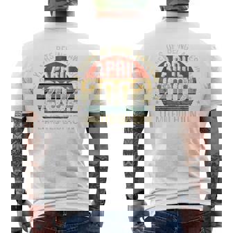 On Back 2002年4月の誕生日 限定版 ヴィンテージ 24Th メンズTシャツ バックプリント - Kawaiitshirt