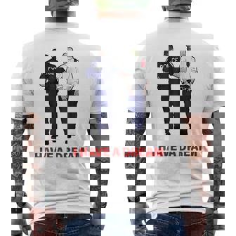 On Back I Have A Dream Trump Police 格言 男性 メンズTシャツ バックプリント - Kawaiitshirt