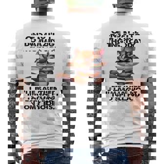 One Day I'Ll Do Amazing Things Today I'Ll Be Satisfied If I Men's Back Print T-Shirt | Mazezy