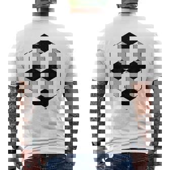 Optical Illusion Hypnotic Brain Exercises Men's Back Print T-Shirt | Mazezy