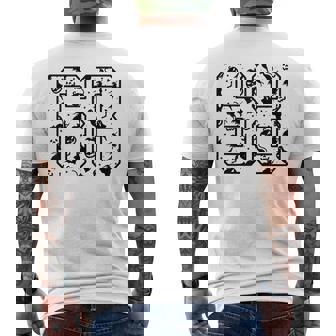 Orange And 68 Cute Halloween Pattern Number 68 Men's Back Print T-Shirt | Mazezy