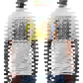 Orkney Islands Scotland Traveling Trip Brushstroke Souvenir Tank Top Men's Back Print T-Shirt | Mazezy