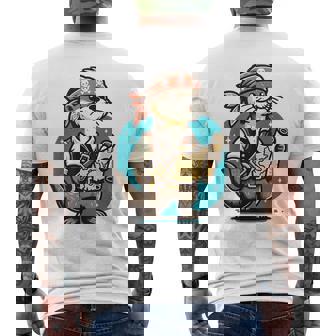 Otter Pirate's Treasure Hunt Men's Back Print T-Shirt | Mazezy