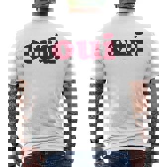 Oui Minimal French Style 90S Vintage Retro Graphic Men's T-shirt Back Print - Thegiftio