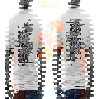 Panama Wildflower Floral Pride Souvenir Vintage Flower Men's Back Print T-Shirt | Mazezy