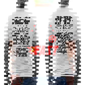 Paw Paw Of The Two Fast 2nd Birthday Racing Car Family Men's Back Print T-Shirt | Mazezy