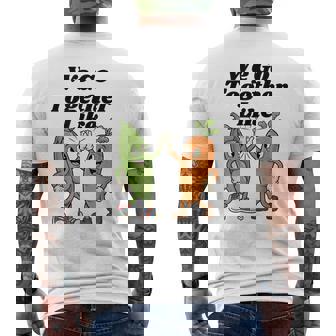 Pea & Carrot Vegetables Best Friend BFF We Go Together Like Men's Back Print T-Shirt | Mazezy