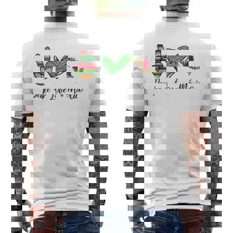 Peace Love Mexico Mexican Souvenir Mexico Reminder Tank Top Men's Back Print T-Shirt | Mazezy