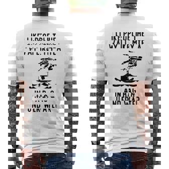 I Like People The Way I Like My Tea In A Bag And Underwater Tank Top Men's Back Print T-Shirt - Monsterry