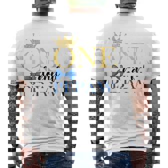 Pepaw Of Mr Onederful 1st Birthday One-Derful Matching Men's Back Print T-Shirt | Mazezy