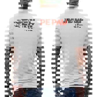 Pepaw Pit Crew Race Car Birthday Family Racing Men's Back Print T-Shirt | Mazezy