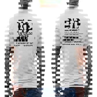 PhD Doctorate Graduate Degree Loading Men's Back Print T-Shirt | Mazezy