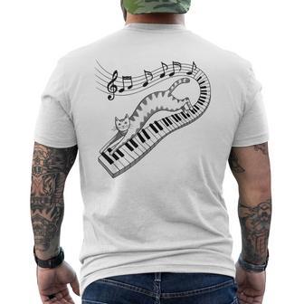 Pianiste Amusant Joueur De Piano Pour Chat T-shirt imprimé au dos - Cadeauxyz