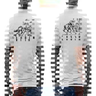 Piano Player Evolution Pianist Musician Music Tank Top Men's Back Print T-Shirt | Mazezy