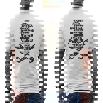 Pirate Style Vintage Skull Golf Ball Men's Back Print T-Shirt | Mazezy