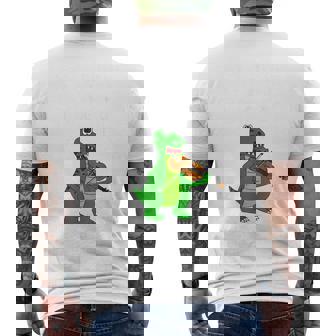 Been Playing Violin A Long Time T-Rex Dinosaur Violinist Men's Back Print T-Shirt | Mazezy